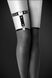 Гартер на ногу Bijoux Pour Toi - WITH HEART Black, сексуальна підв'язка з сердечком, екошкіра SO2222 фото 4