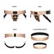Труси для страпона Strap-On-Me Leatherette Harness Curious Holographic Rose Gold SO7812 фото 9