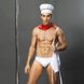 Чоловічий еротичний костюм кухаря "Умілий Джек" One Size: сліпи, фартух, хустка і ковпак SO2266 фото 7