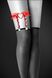 Гартер на ногу Bijoux Pour Toi - WITH HEART AND SPIKES Red, сексуальна підв'язка з сердечком SO2224 фото 4