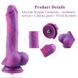 Фалоімітатор 8.2″ з вібрацією для секс-машин Hismith Purple Silicone Dildo with Vibe, KlicLok SO6212 фото 15