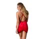 Сорочка приталена з відкритою спиною Passion LENA CHEMISE 4XL/5XL, red, трусики PS1028 фото 8