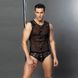 Чоловічий еротичний костюм "Романтичний Стівен" One Size Black: напівпрозорі трусики і маєчка SO2296 фото 10