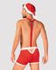 Чоловічий еротичний костюм Санта-Клауса Obsessive Mr Claus 2XL/3XL, боксери на підтяжках, шапочка з SO7296 фото 9
