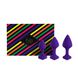 Набір силіконових анальних пробок FeelzToys - Bibi Butt Plug Set 3 pcs Purple SO5064 фото 7