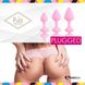 Набір силіконових анальних пробок FeelzToys - Bibi Butt Plug Set 3 pcs Pink SO4576 фото 11